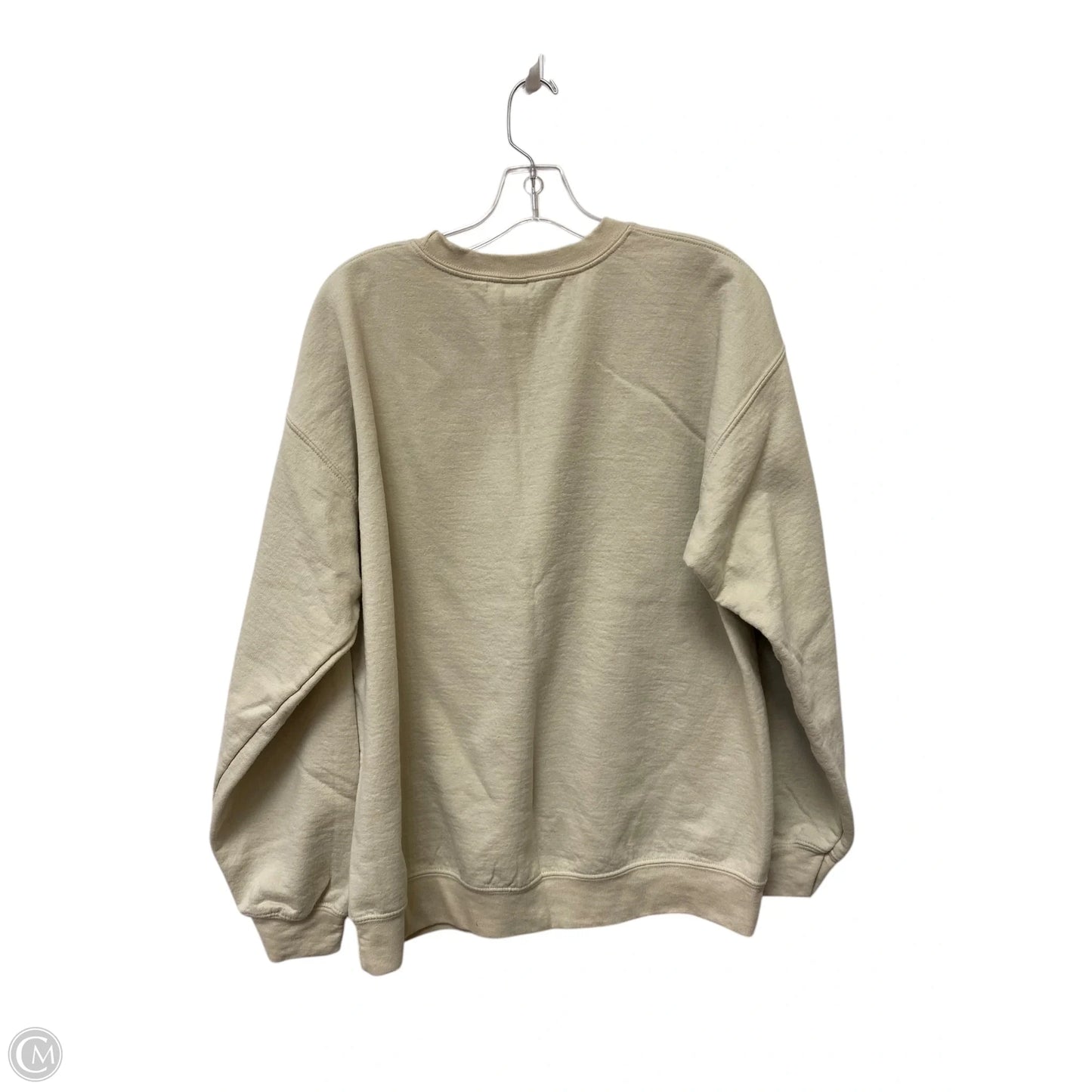Sweatshirt Crewneck By Gildan In Tan, Size: L