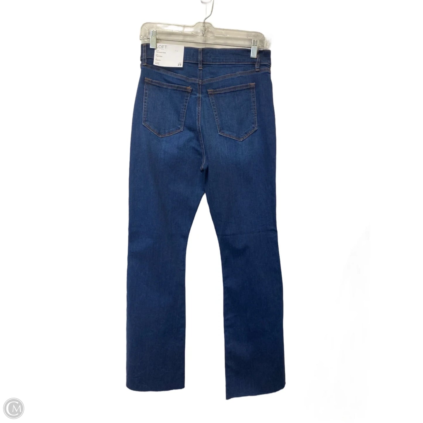 Jeans Flared By Loft In Blue Denim, Size: 8