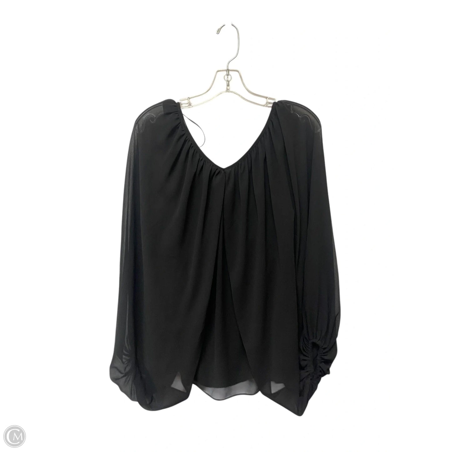 Top Long Sleeve By Vince Camuto In Black, Size: 1x