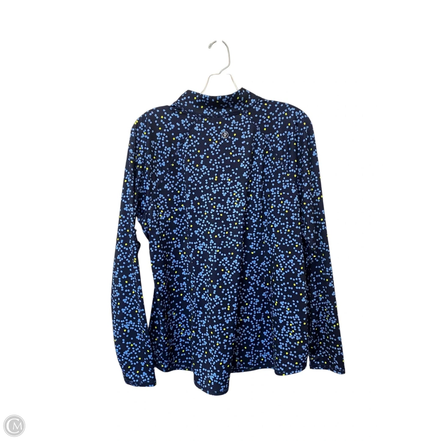 Athletic Top Long Sleeve Collar By Jofit In Floral Print, Size: Xl