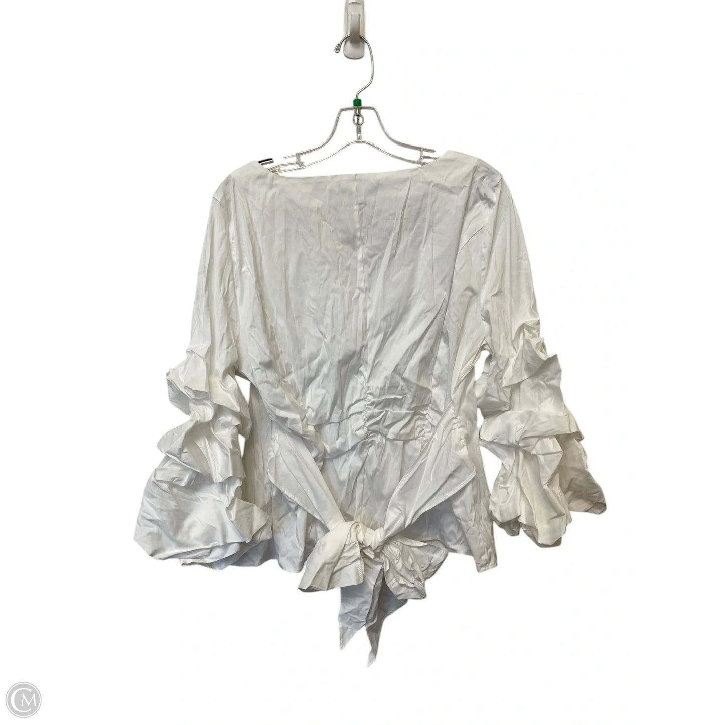 Top Long Sleeve By White House Black Market In White, Size: 16