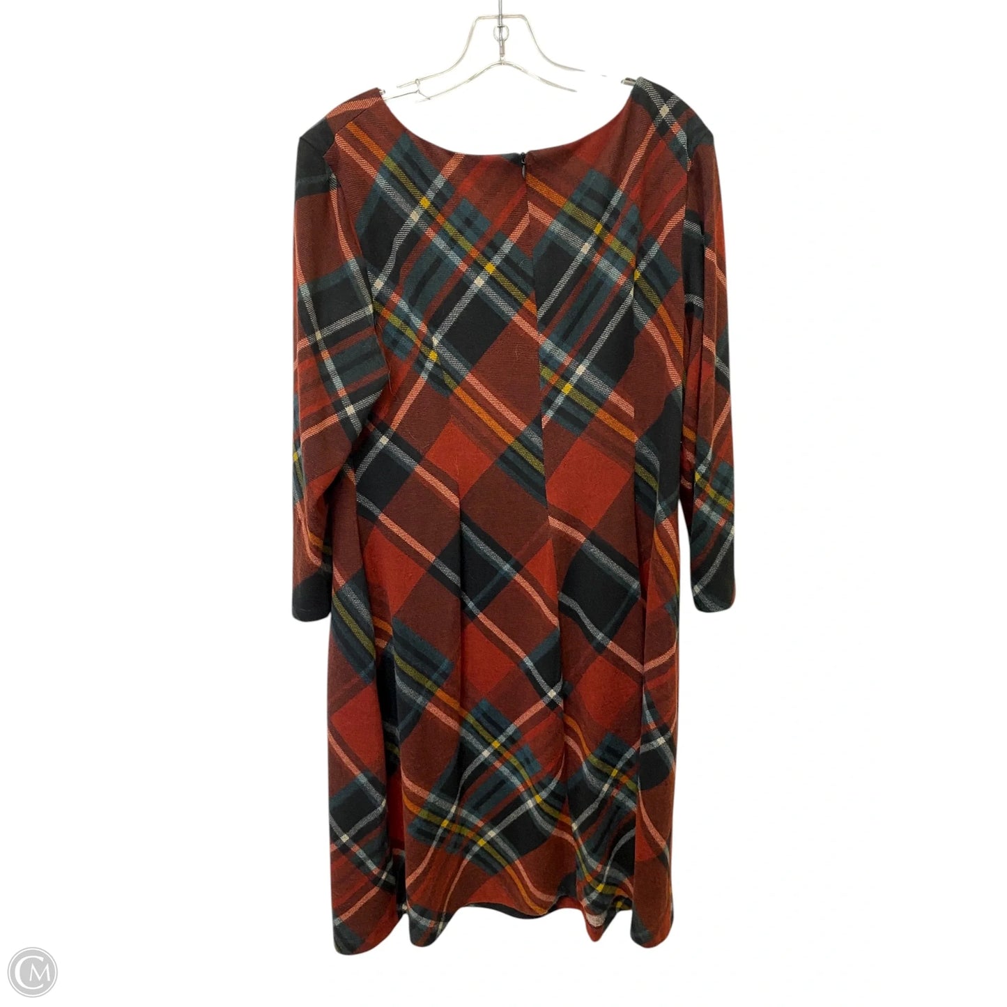 Dress Casual Midi By Clothes Mentor In Plaid Pattern, Size: 16