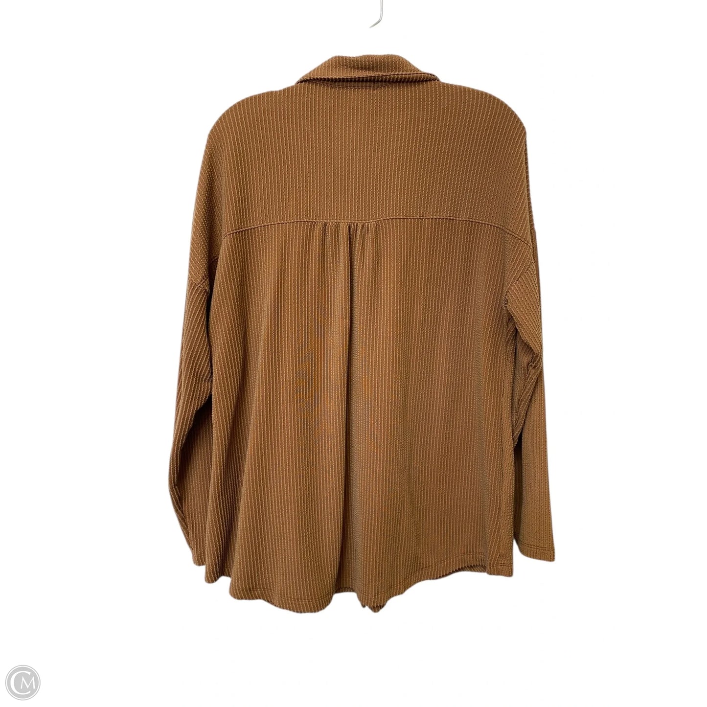 Jacket Shirt By Cme In Brown, Size: M