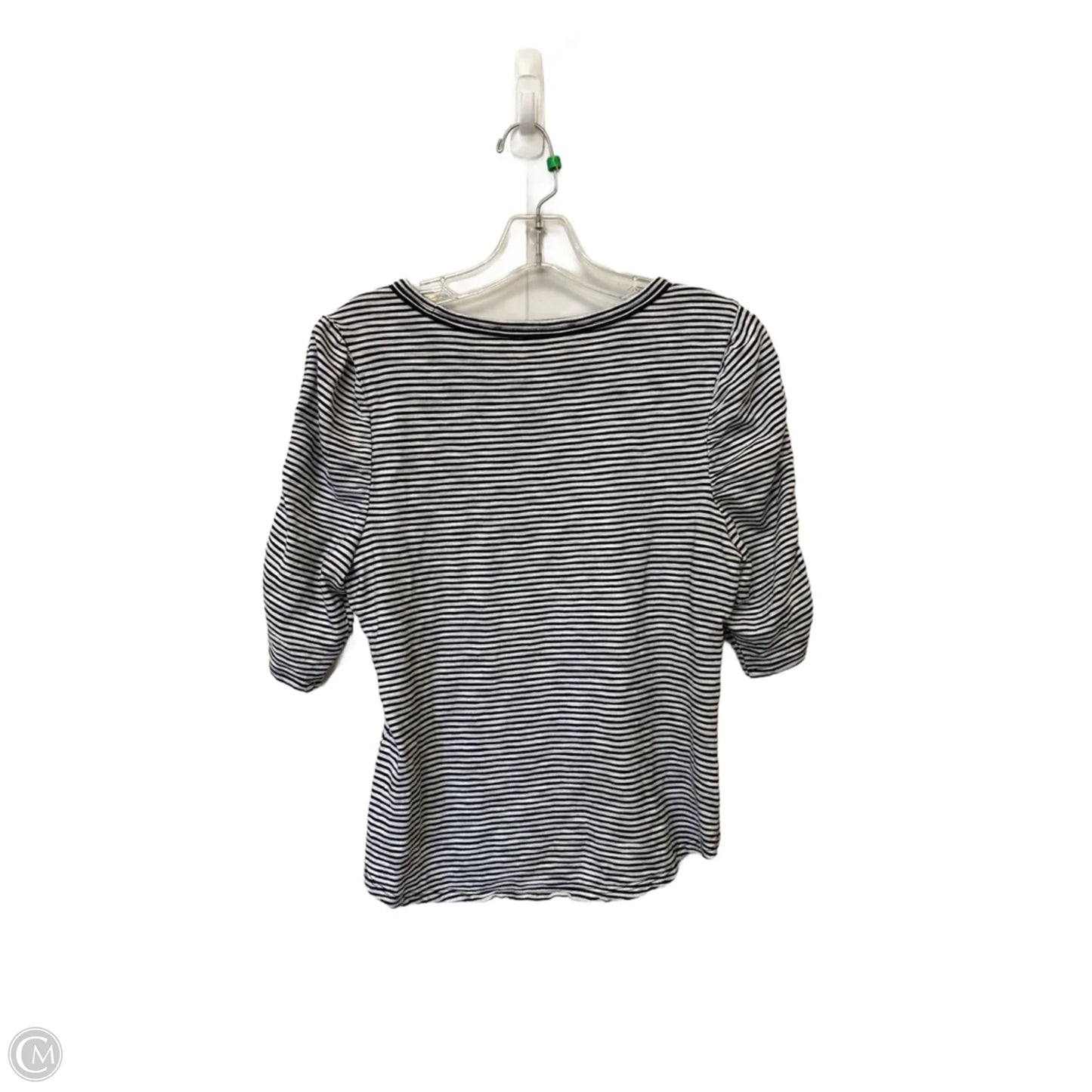 Top Short Sleeve By White House Black Market In Striped Pattern, Size: M