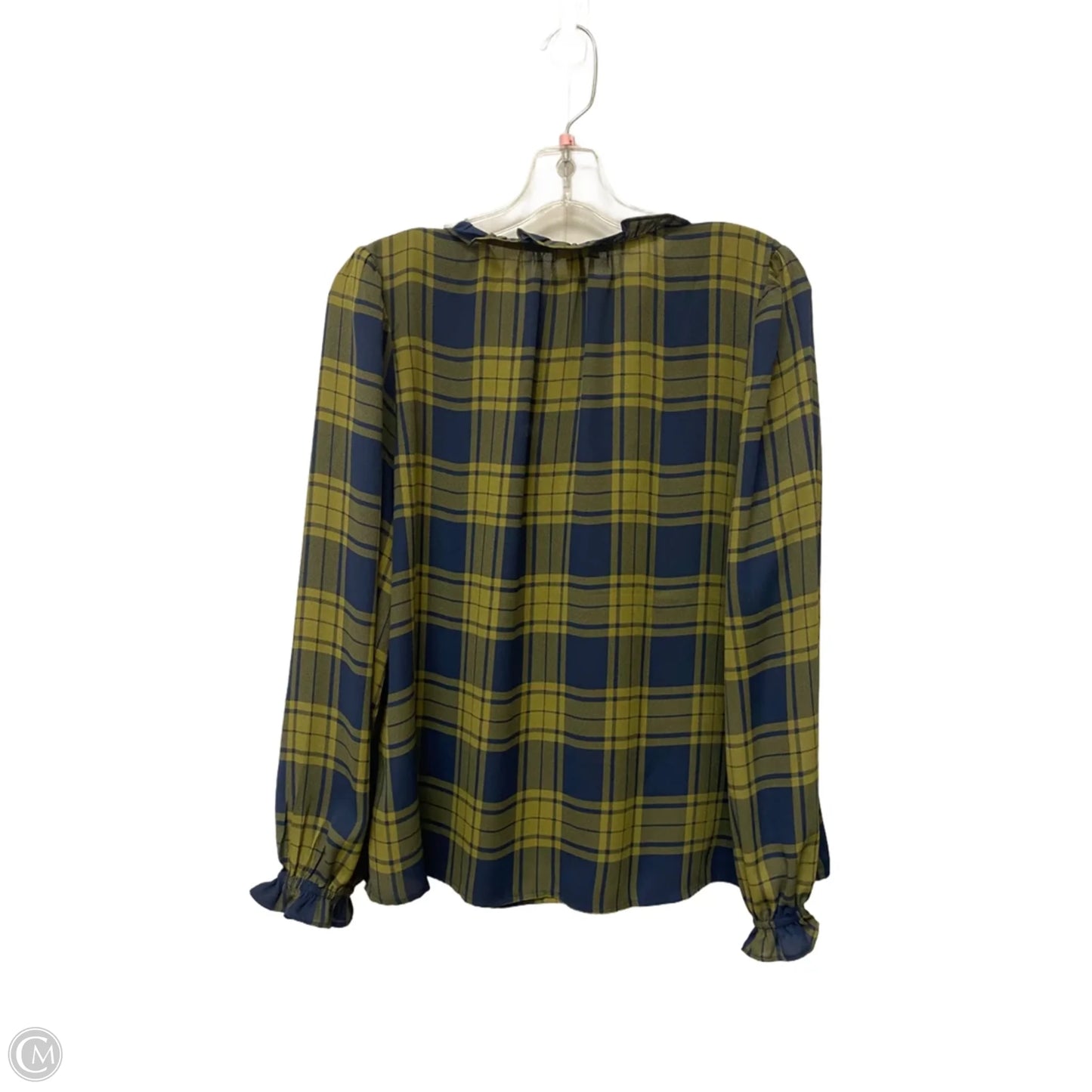 Top Long Sleeve By Ann Taylor In Plaid Pattern, Size: Lp