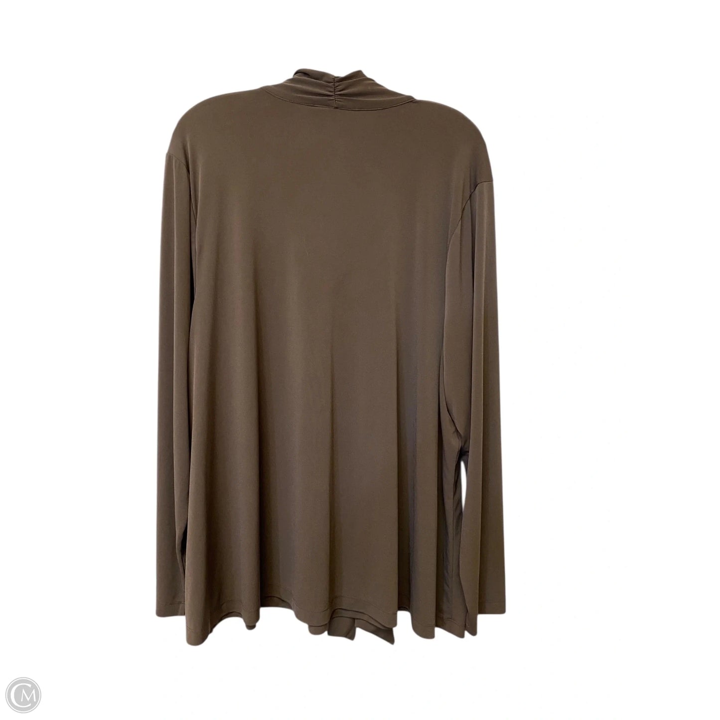 Top Long Sleeve Basic By Cme In Brown, Size: Xxl
