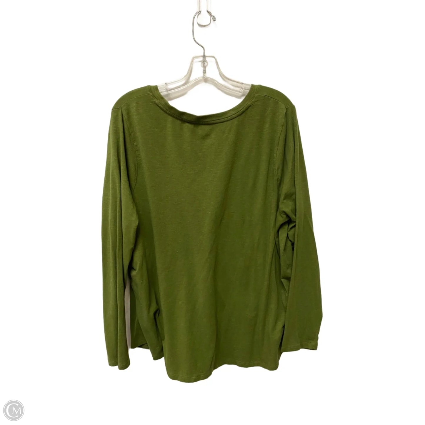 Top Long Sleeve Basic By Terra & Sky In Green, Size: 2x
