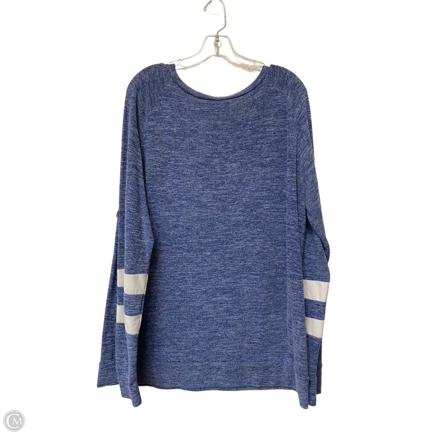 Top Long Sleeve Basic By Cme In Blue, Size: 2x