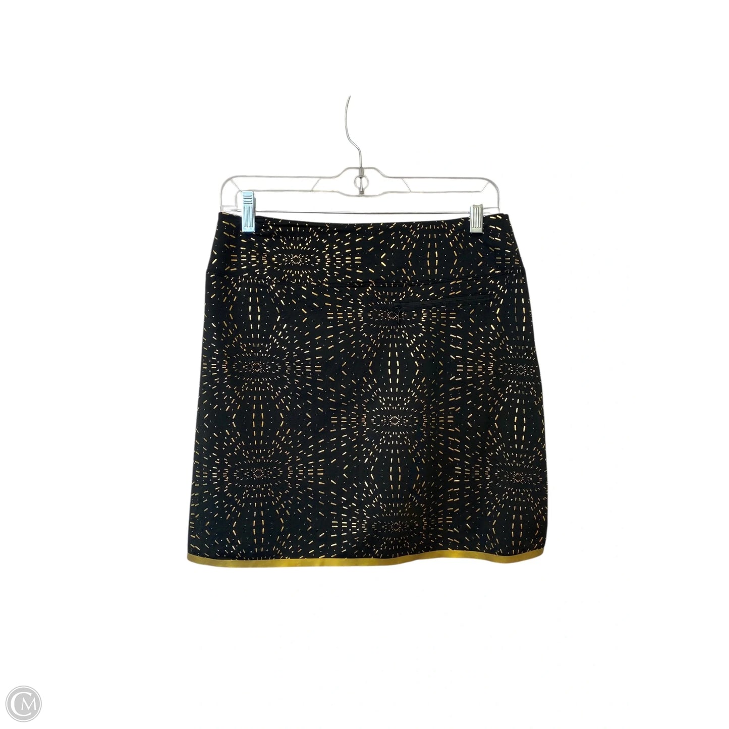 Athletic Skort By Clothes Mentor In Black & Gold, Size: S