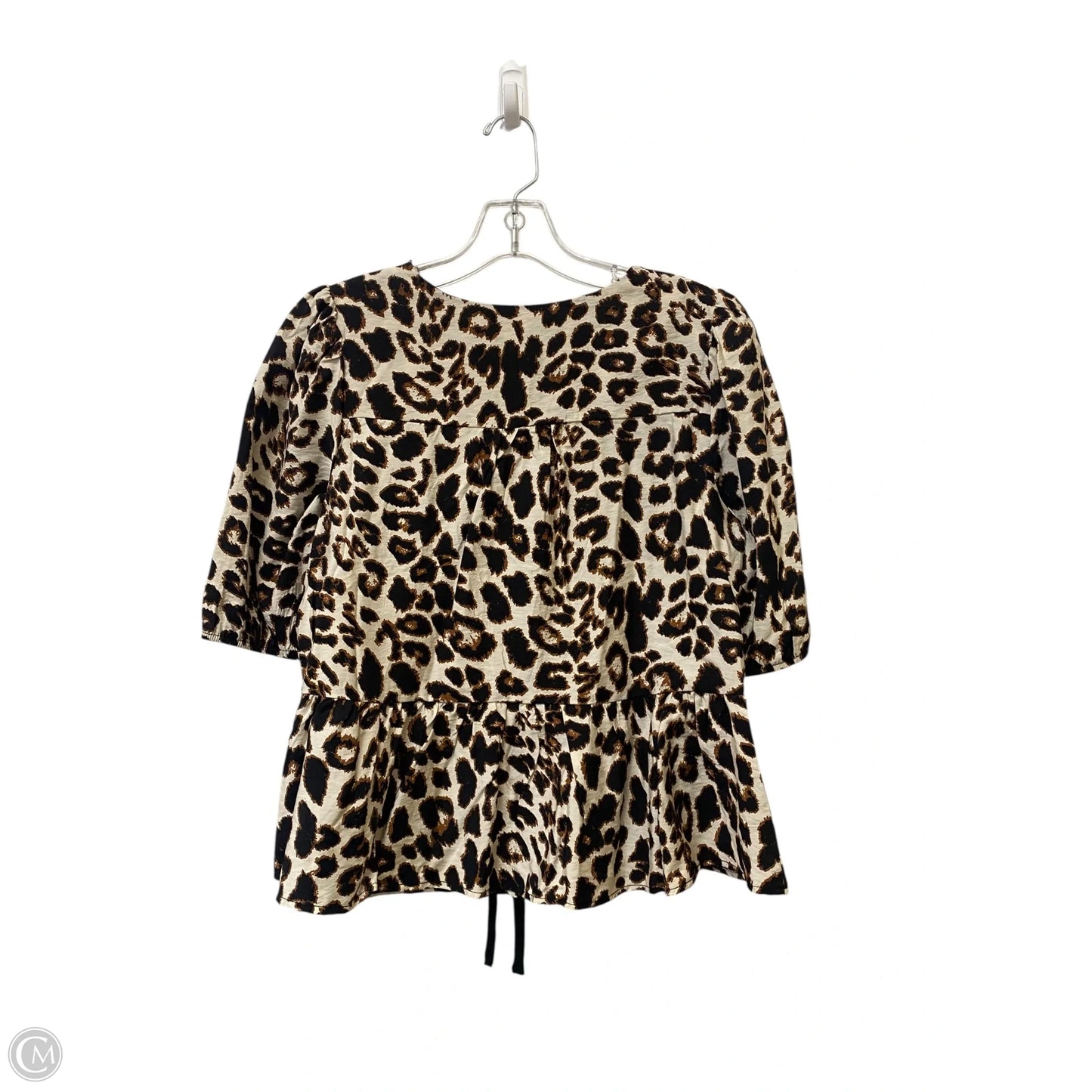 Top Short Sleeve By Monteau In Animal Print, Size: M