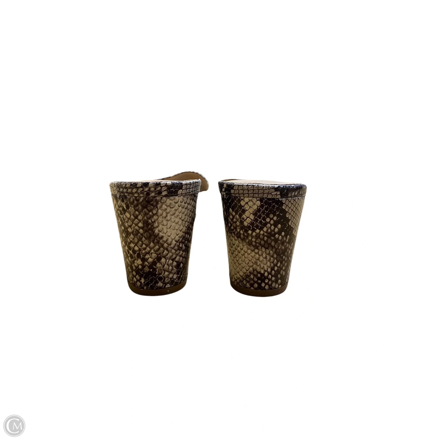 Sandals Heels Block By Who What Wear In Snakeskin Print, Size: 9