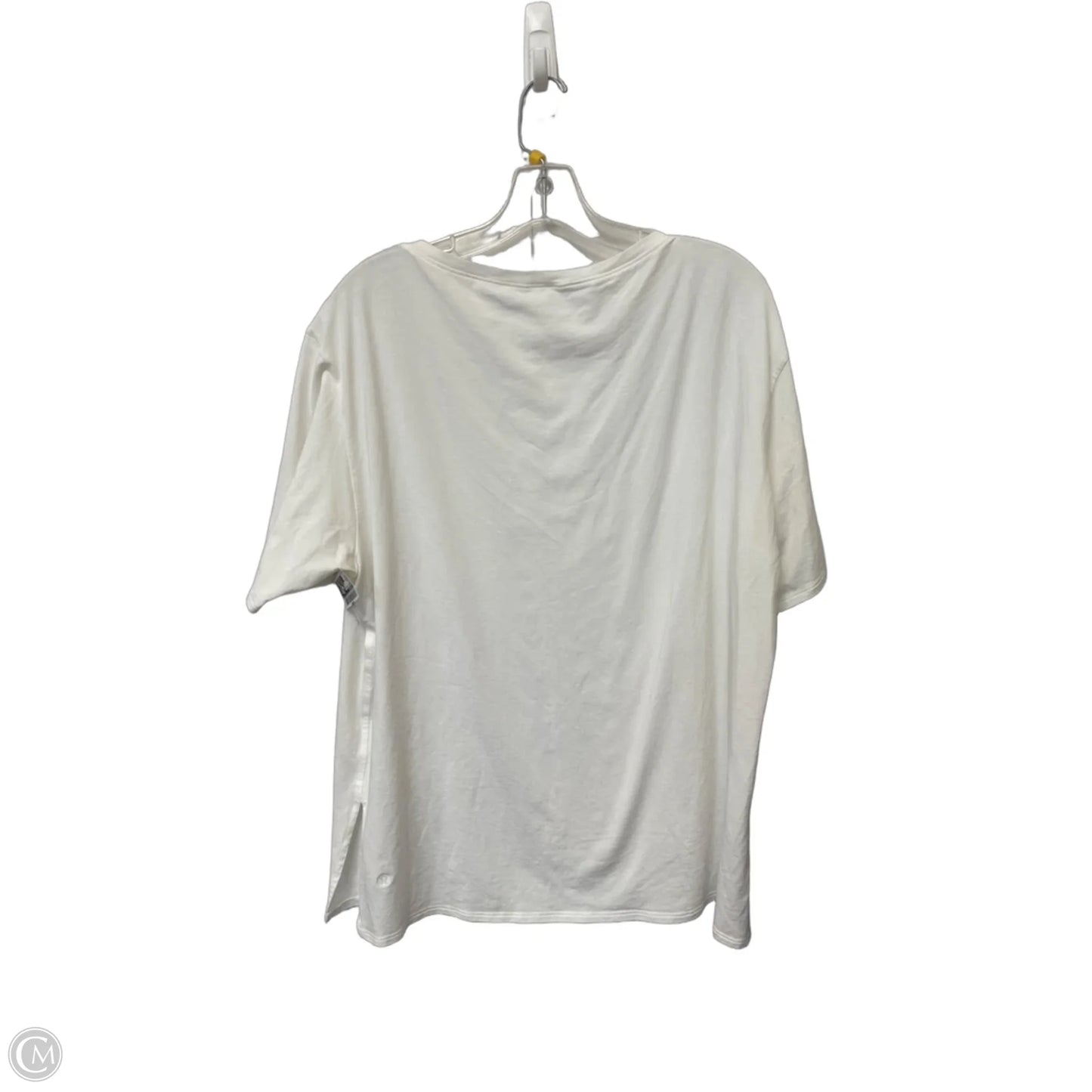 Athletic Top Short Sleeve By Lululemon In White, Size: 2x
