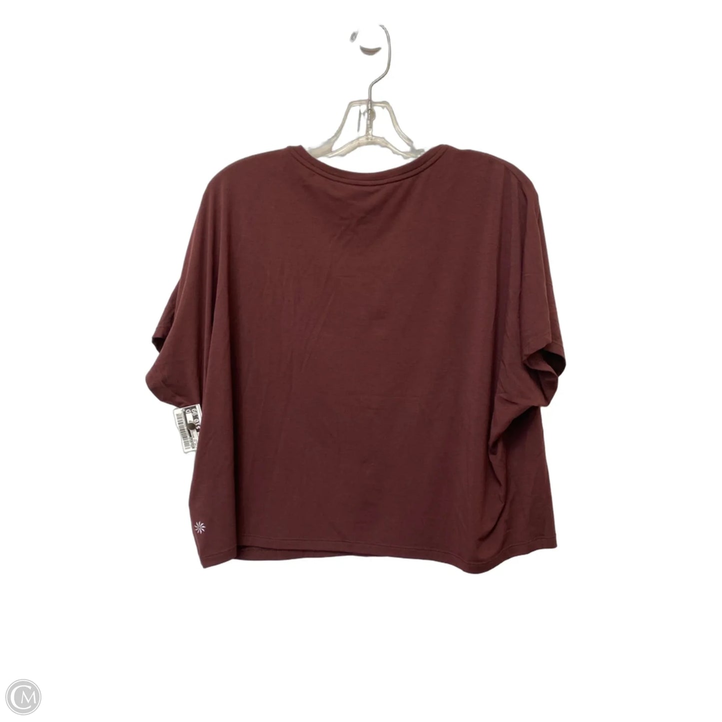 Top Short Sleeve Basic By Athleta In Maroon, Size: M
