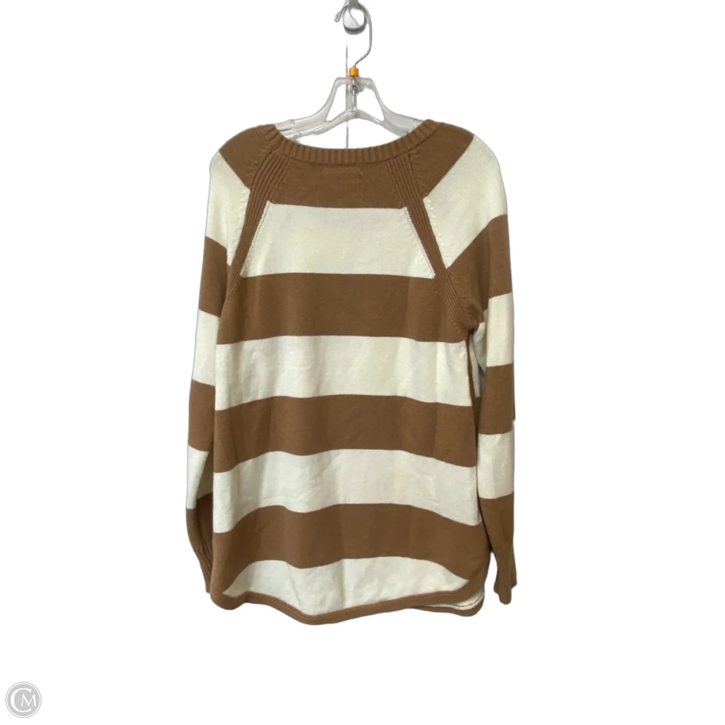 Sweater By Anthropologie In Striped Pattern, Size: L