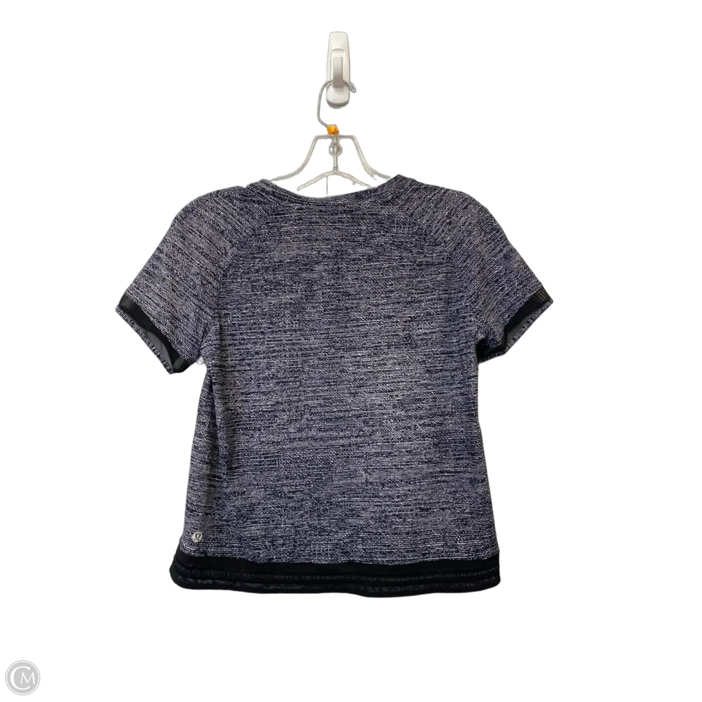 Athletic Top Short Sleeve By Lululemon In Black, Size: M