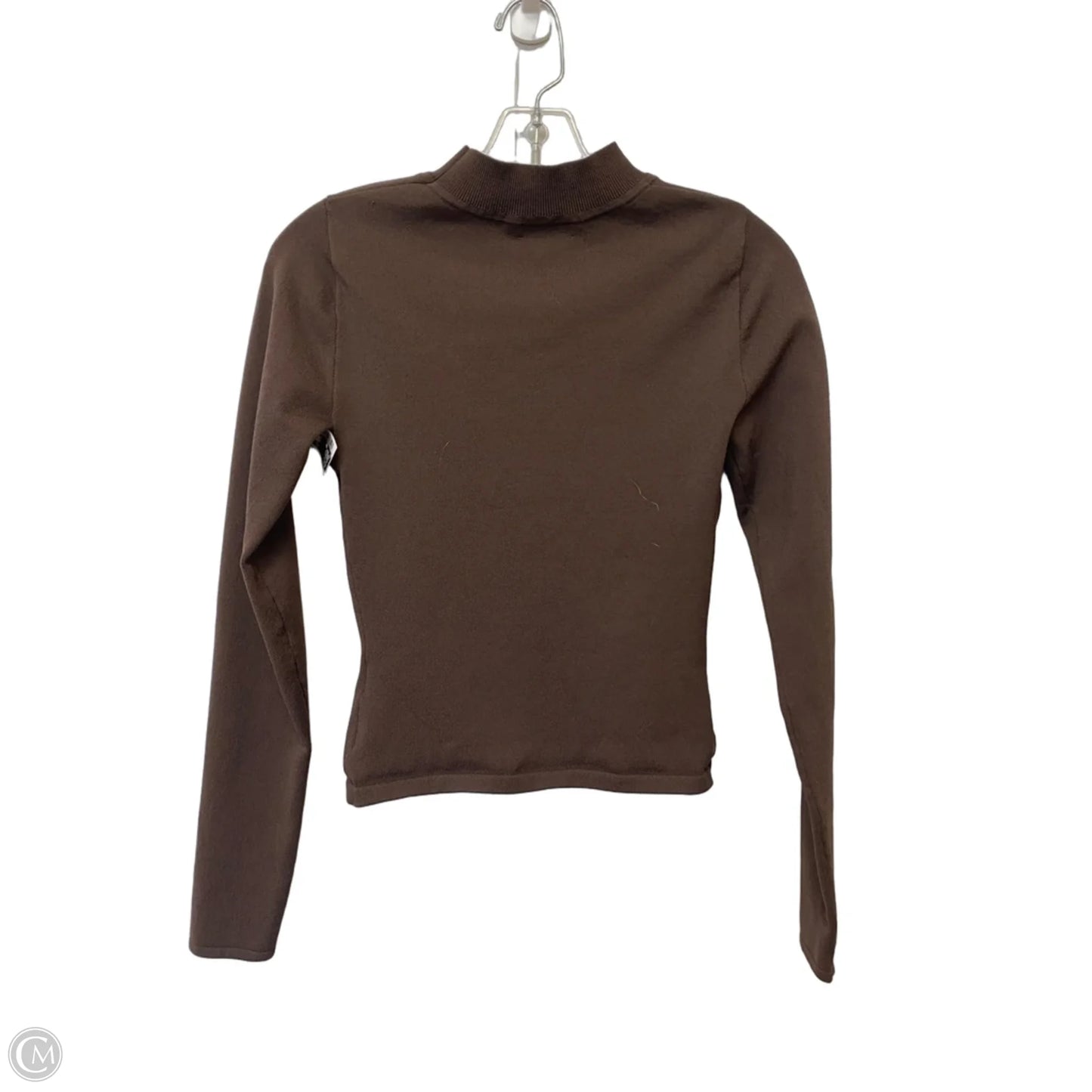 Top Long Sleeve By Babaton In Brown, Size: S