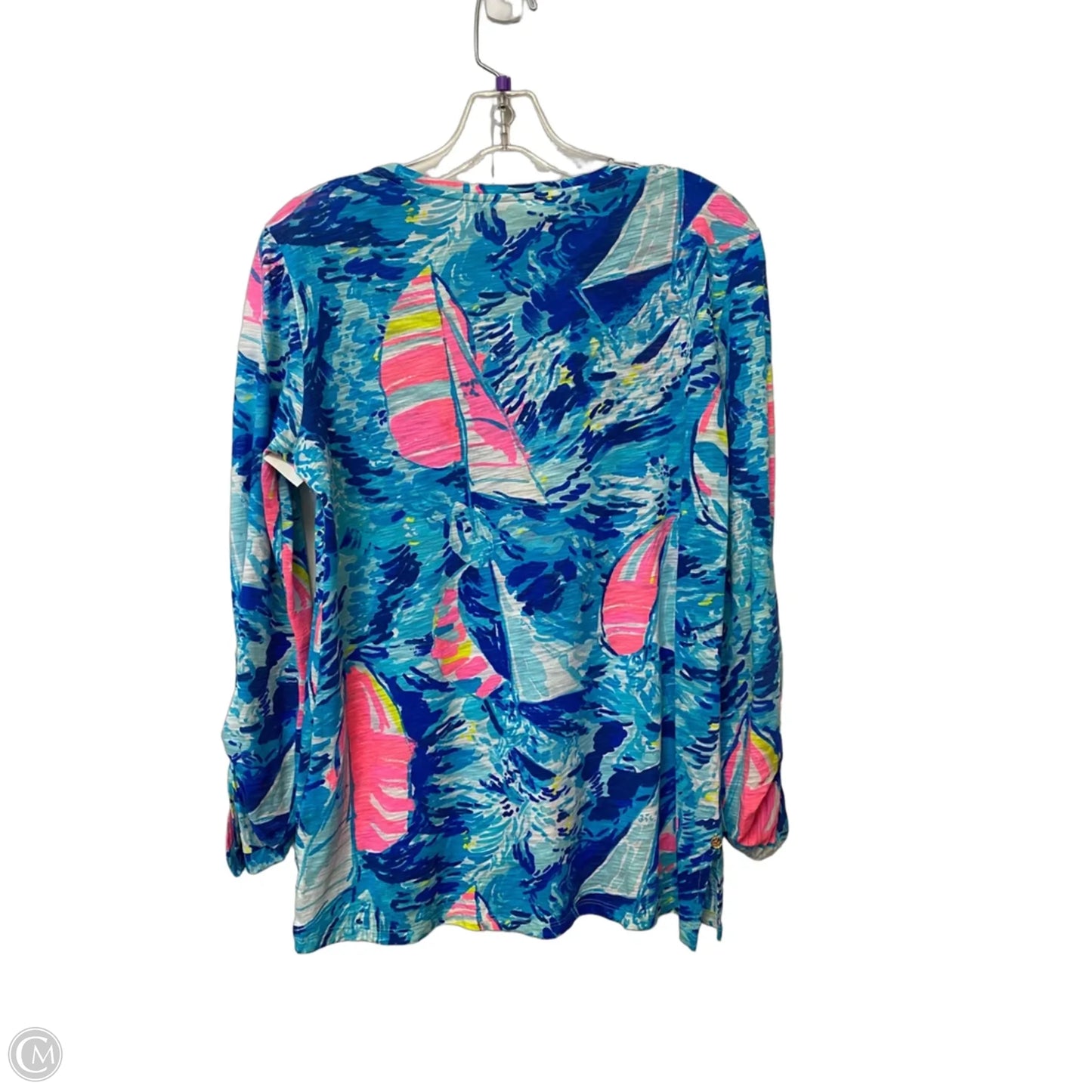 Top Long Sleeve Designer By Lilly Pulitzer In Blue, Size: S