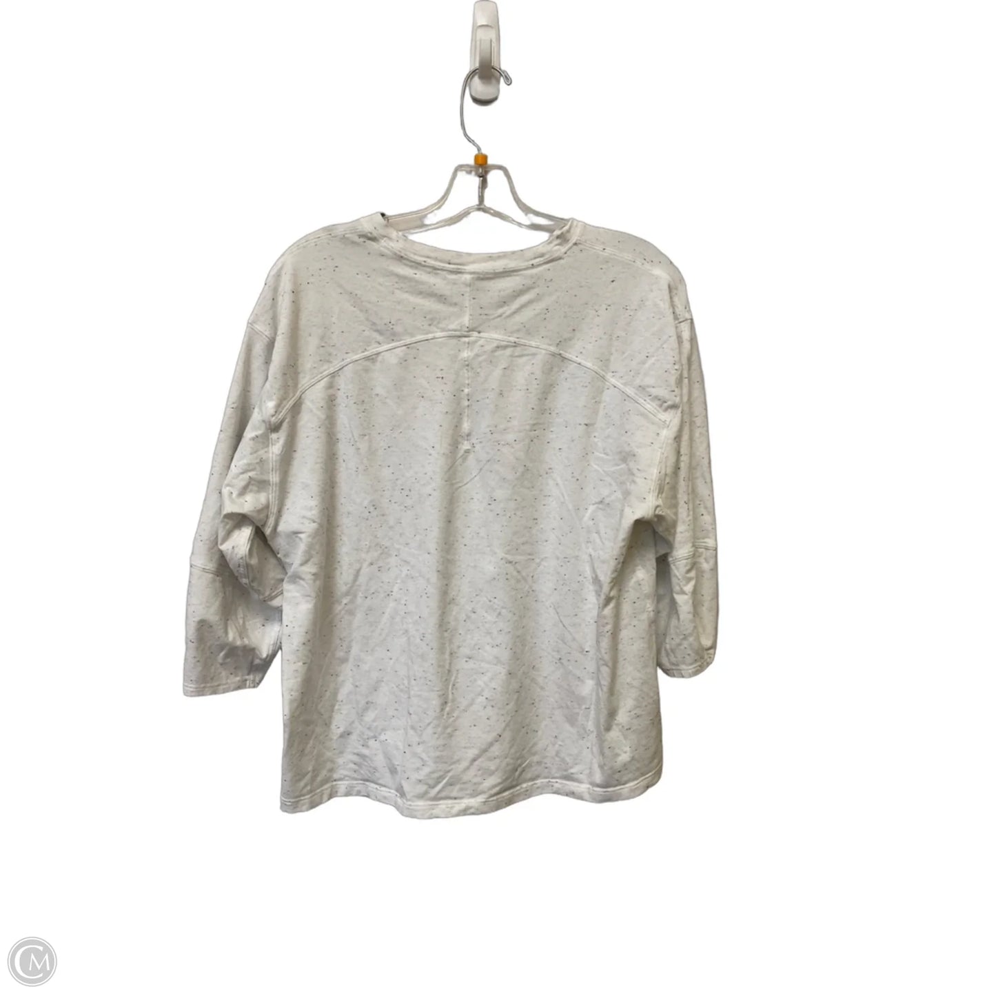 Athletic Top Long Sleeve Crewneck By Lululemon In White, Size: L