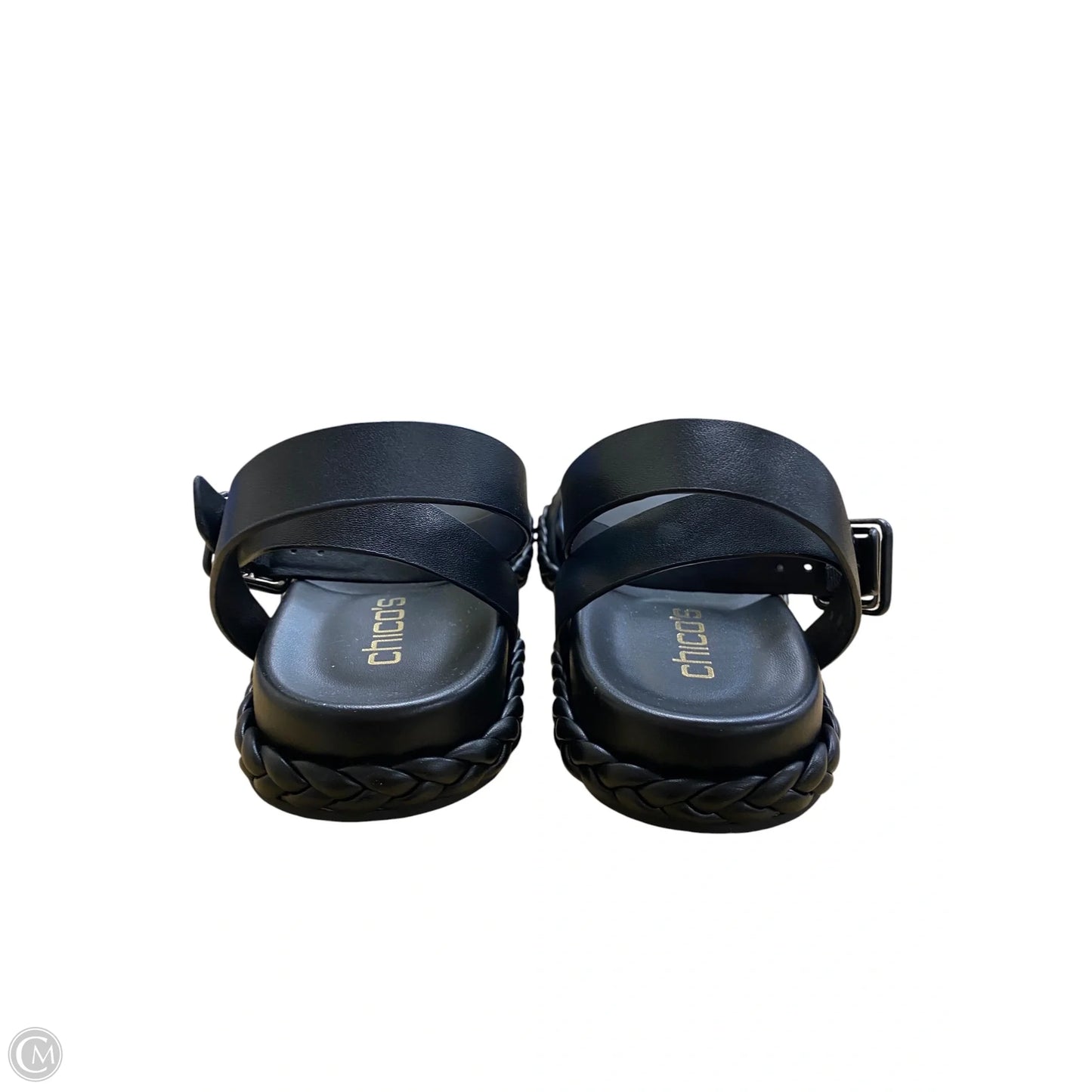 Sandals Flats By Chicos In Black, Size: 8.5