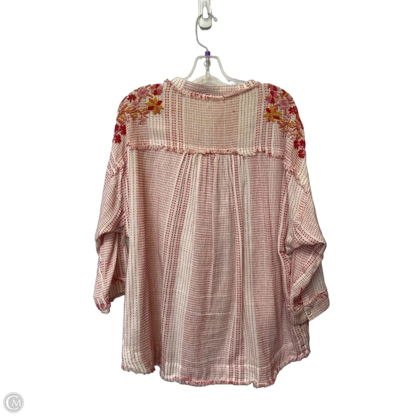 Top Long Sleeve By Johnny Was In Red, Size: M