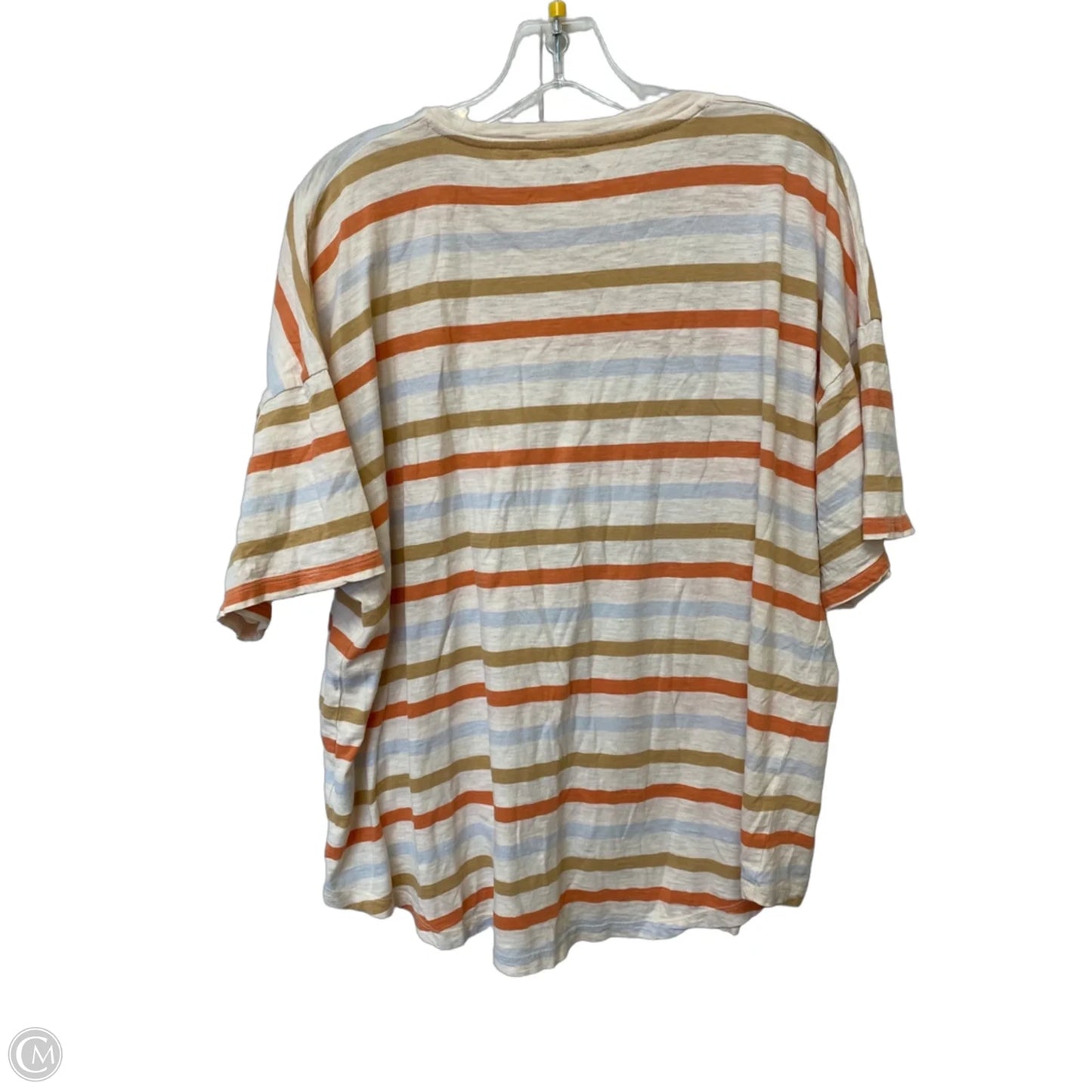 Top Short Sleeve By Madewell In Striped Pattern, Size: 3x