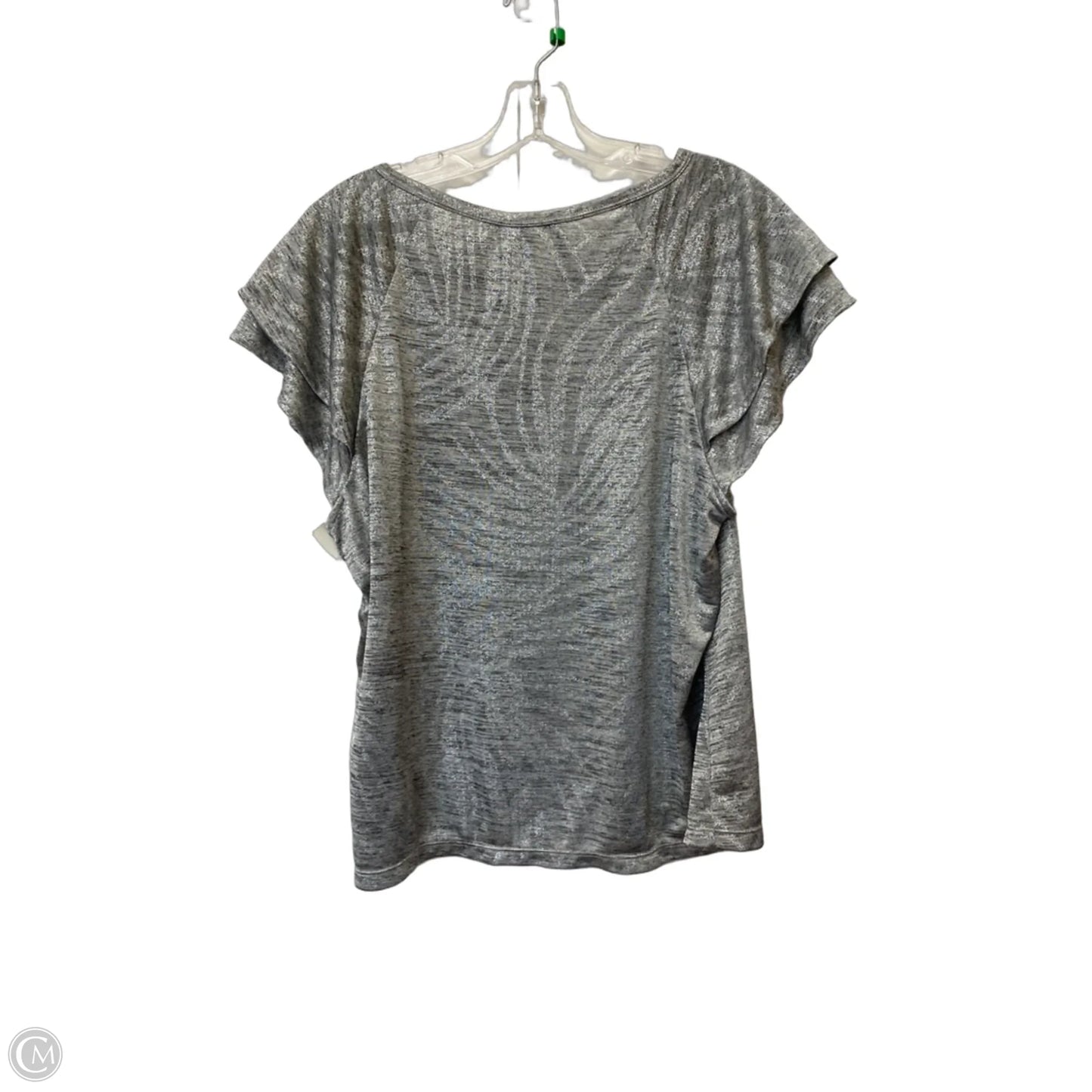 Top Short Sleeve By White House Black Market In Grey, Size: Xl