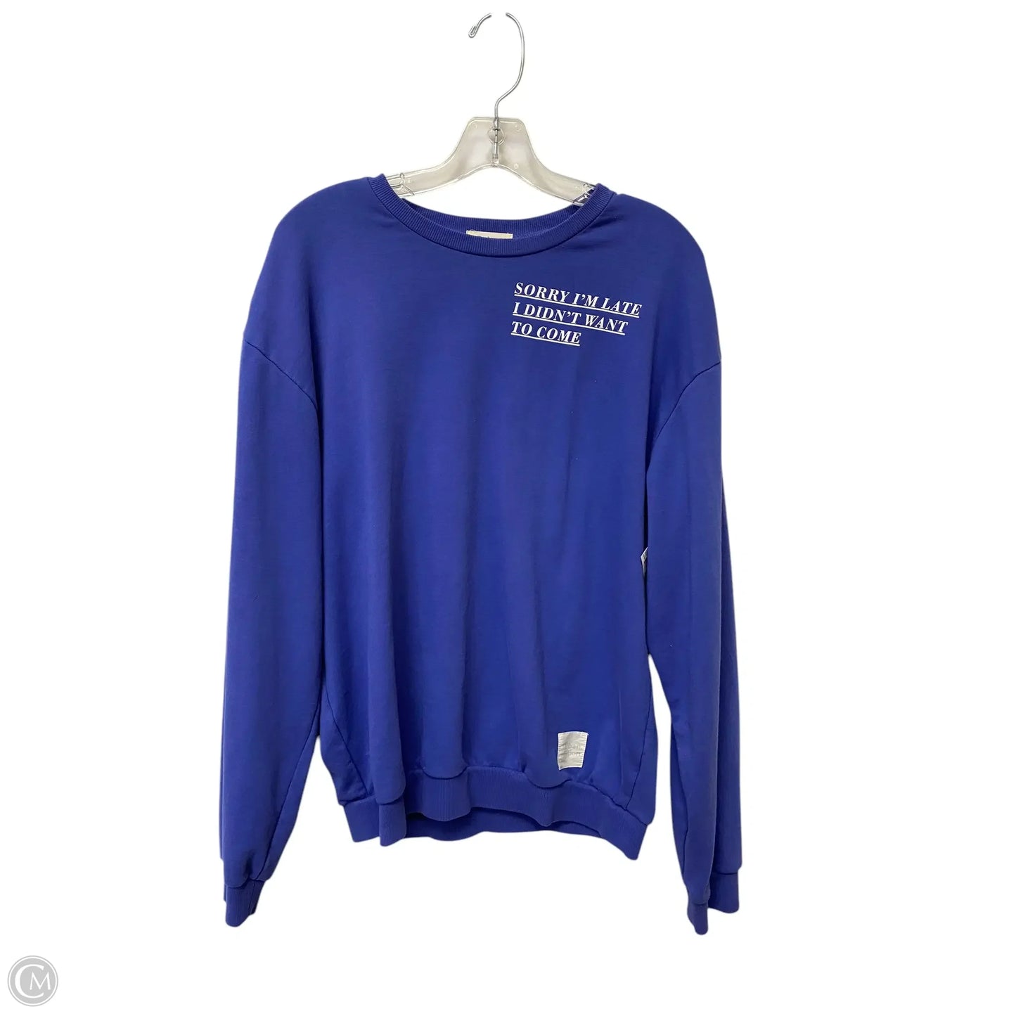 Sweatshirt Crewneck By Clothes Mentor In Blue, Size: Xl
