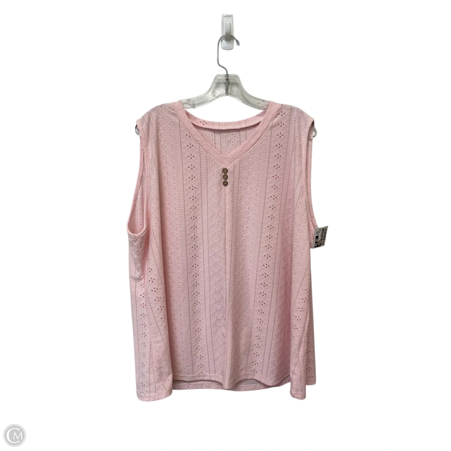 Top Sleeveless By Clothes Mentor In Pink, Size: 4x