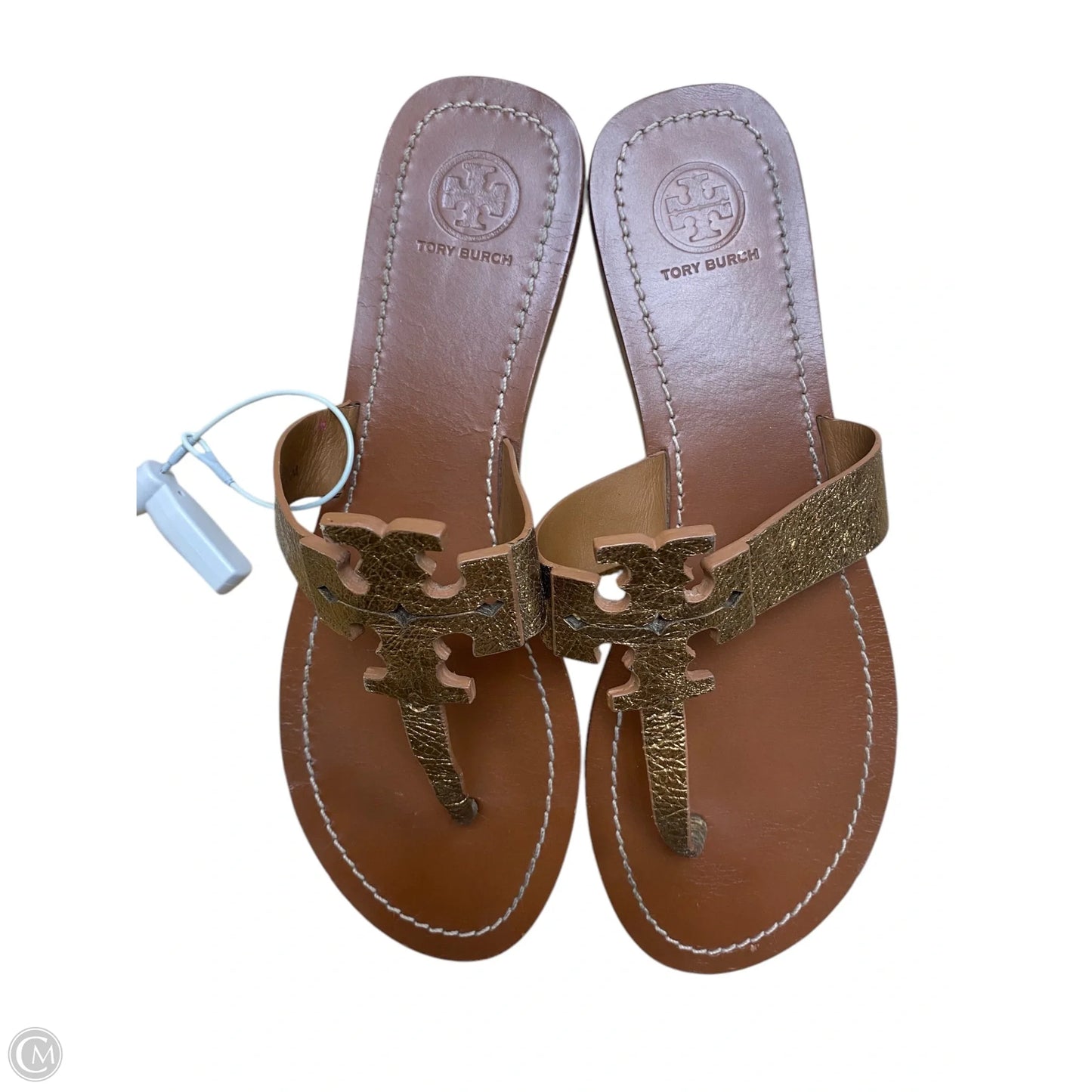 Sandals Designer By Tory Burch In Gold, Size: 8.5