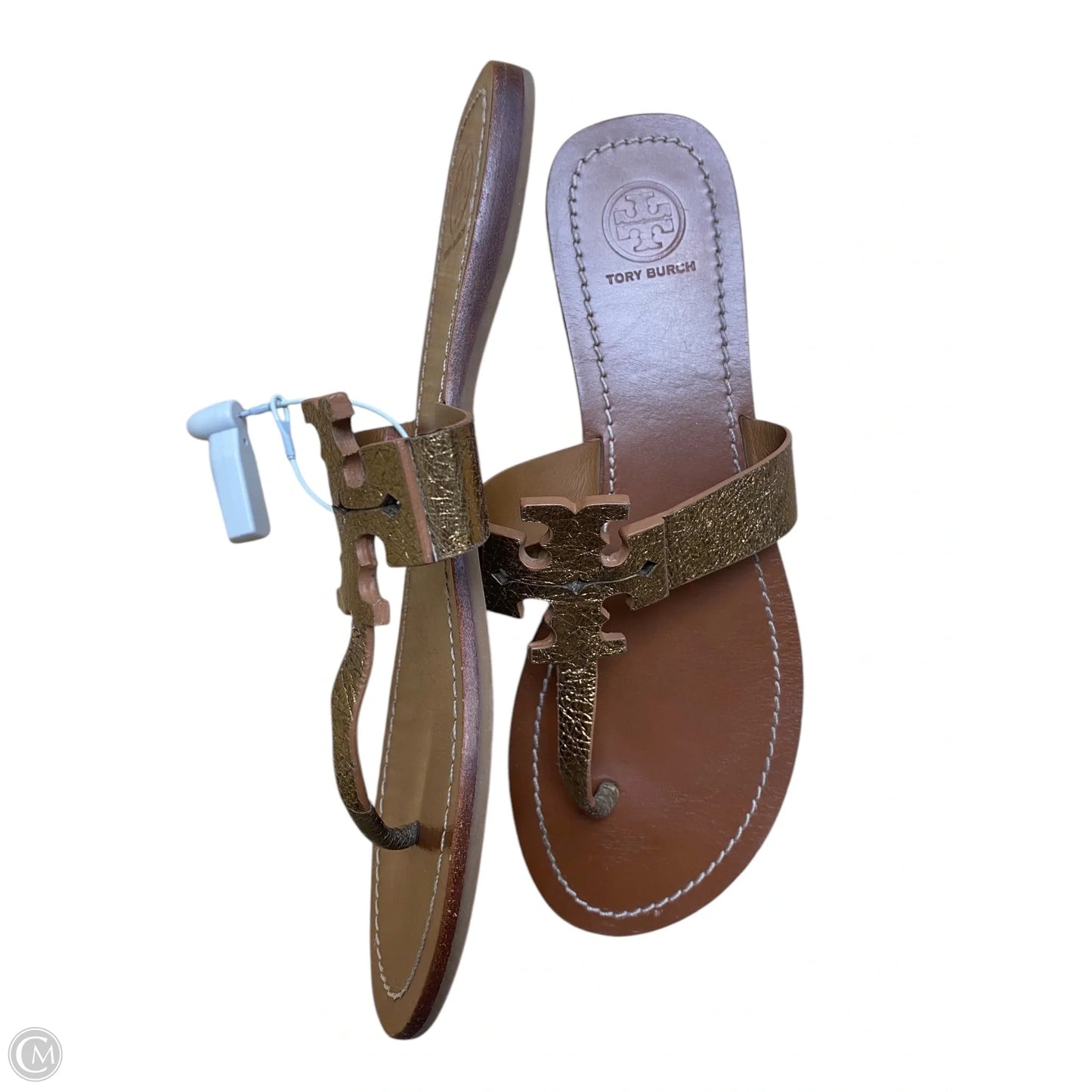 Sandals Designer By Tory Burch In Gold, Size: 8.5