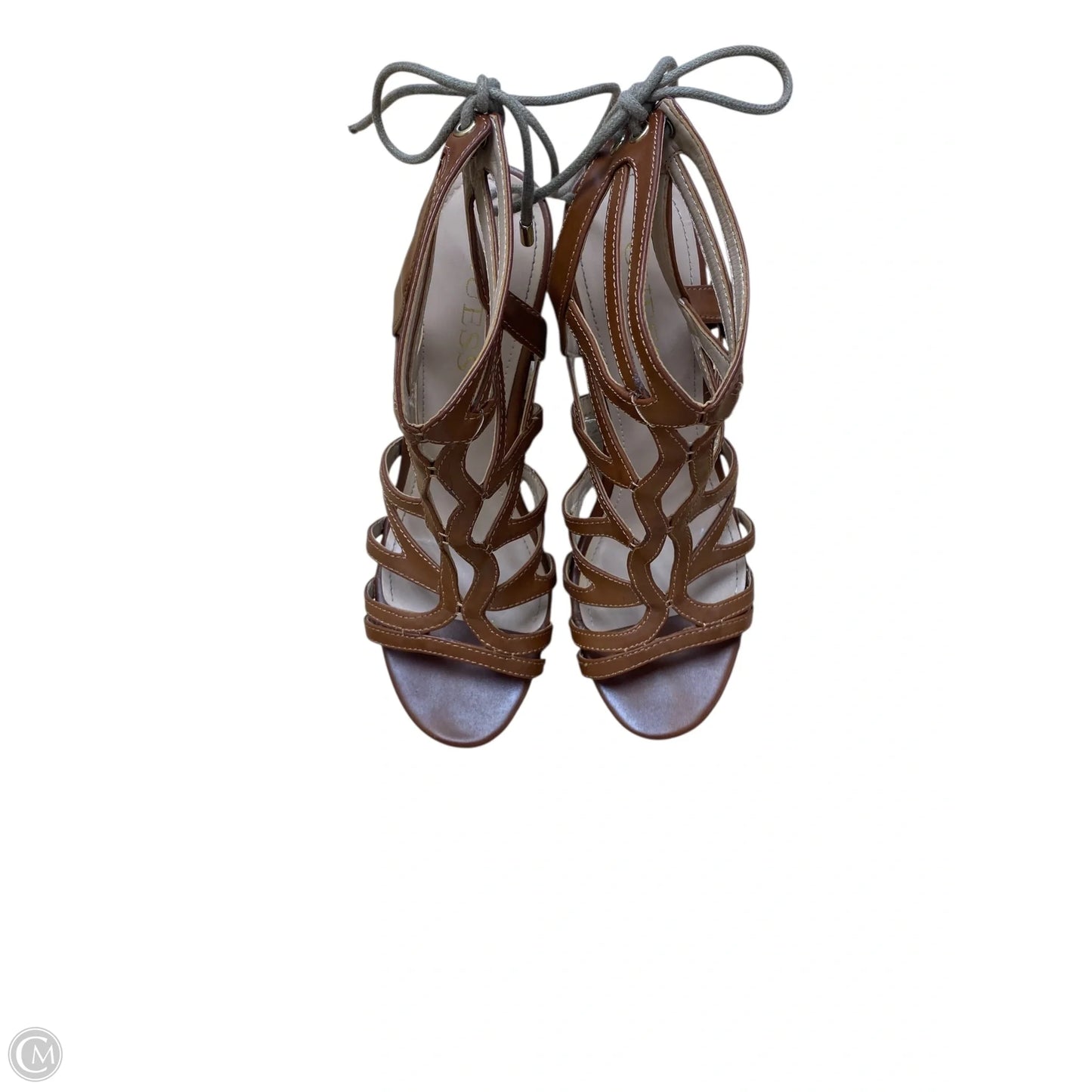 Shoes Heels Wedge By Guess In Brown, Size: 8.5