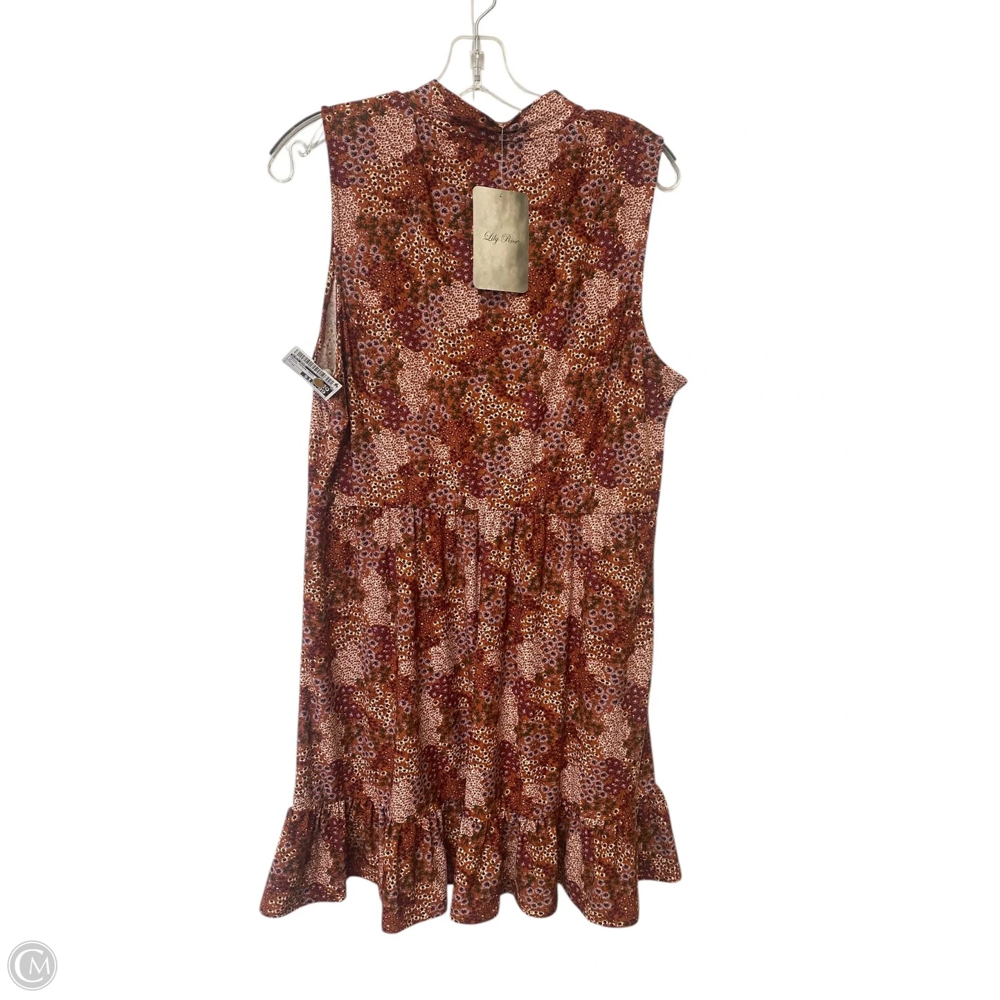 Dress Casual Midi By Lily Rose In Orange, Size: Xl