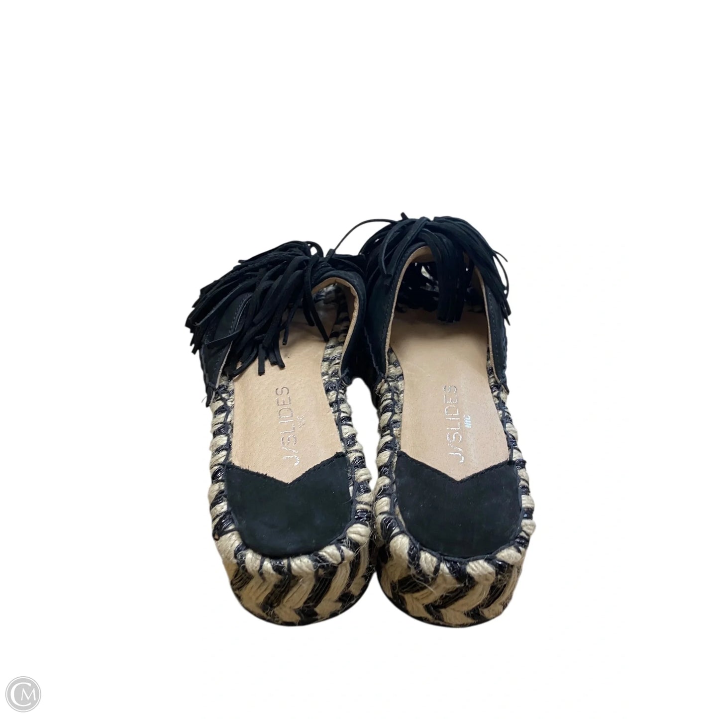 Sandals Flats By Clothes Mentor In Black, Size: 6.5