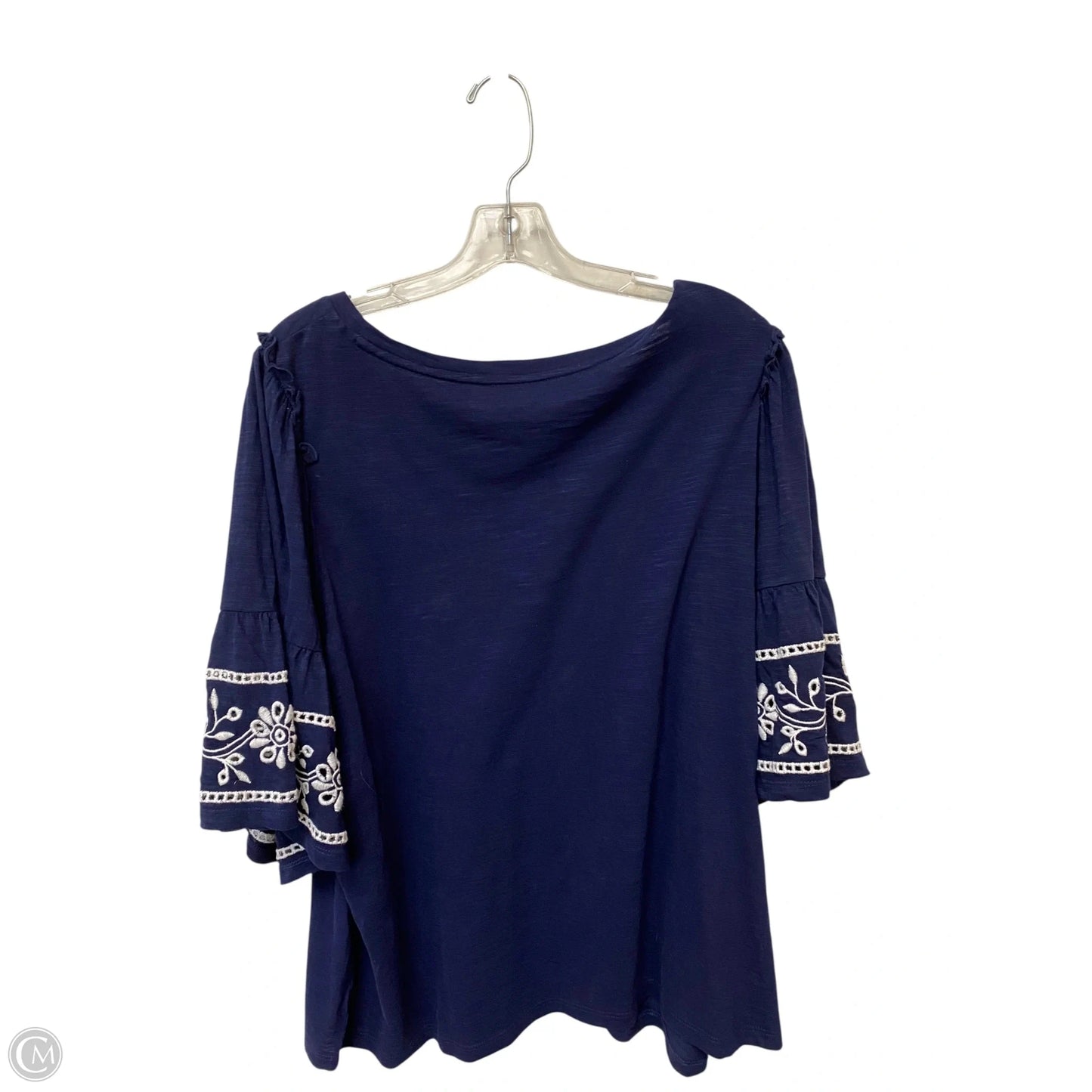 Top Short Sleeve By Crown And Ivy In Blue, Size: 2x