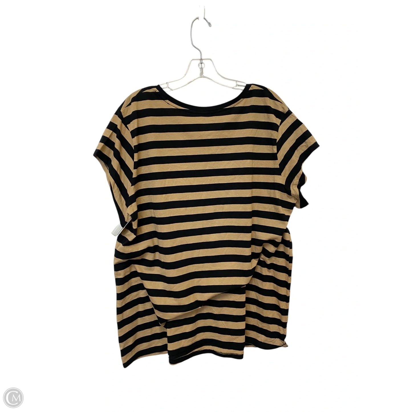 Top Short Sleeve Basic By Universal Thread In Striped Pattern, Size: 2x