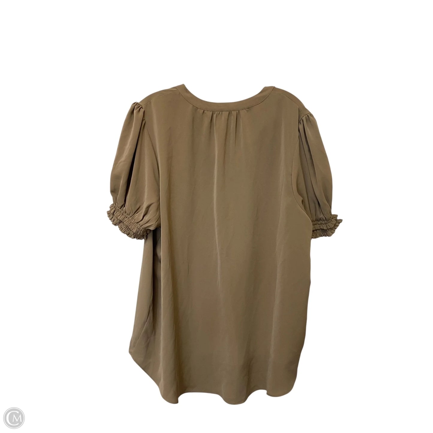 Top Short Sleeve By Cato In Brown, Size: 18