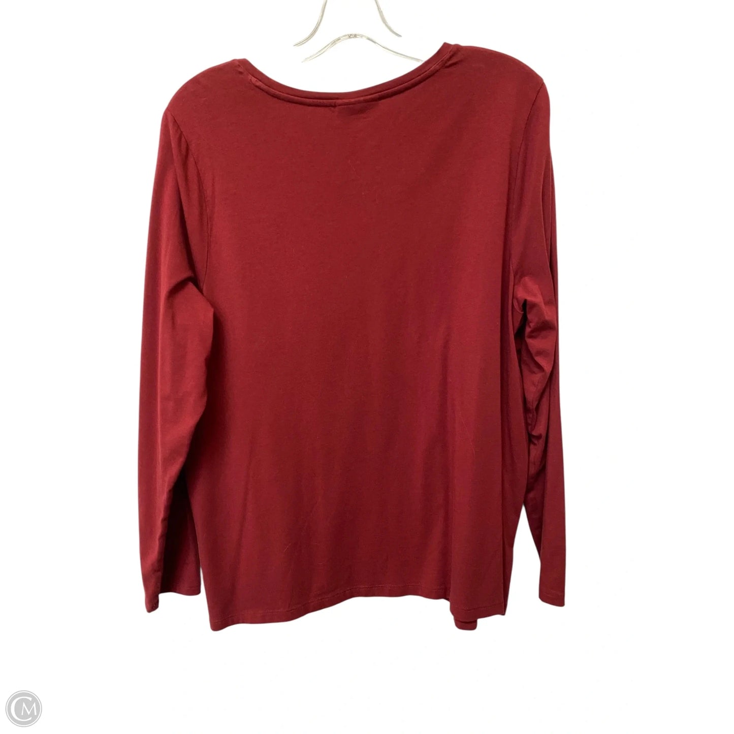 Top Long Sleeve Basic By Style And Company In Red, Size: 1x