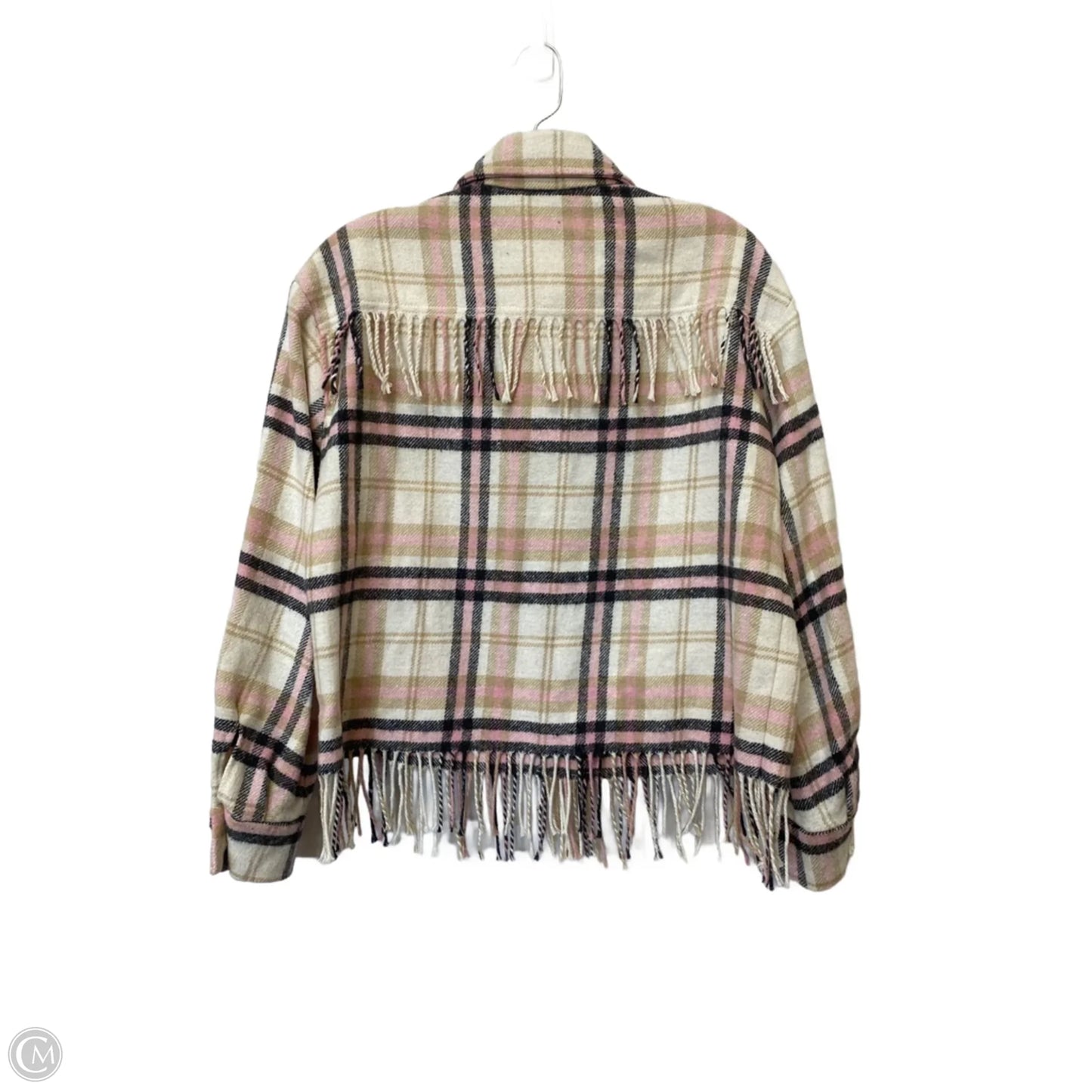 Jacket Shirt By Karen Kane In Plaid Pattern, Size: Xs