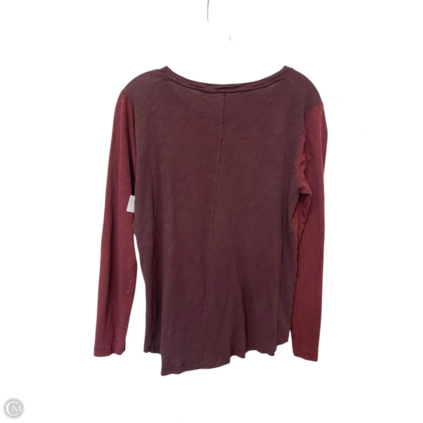 Top Long Sleeve Basic By Madewell In Maroon, Size: L