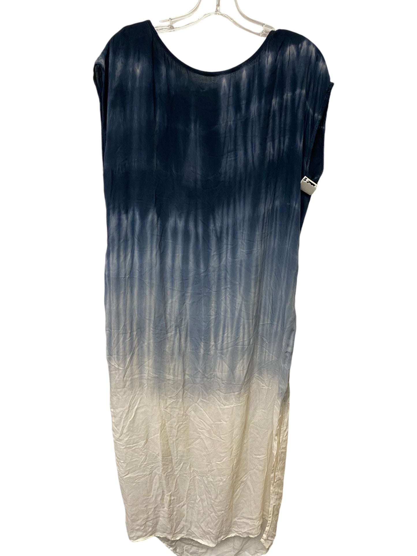 Dress Casual Maxi By Cloth & Stone In Blue & Cream, Size: L