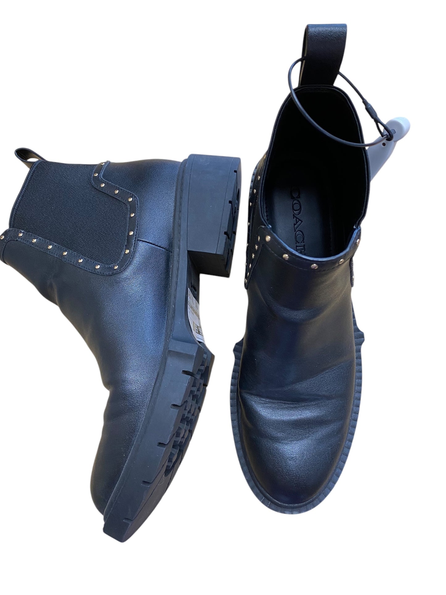Boots Designer By Coach In Black, Size: 7.5