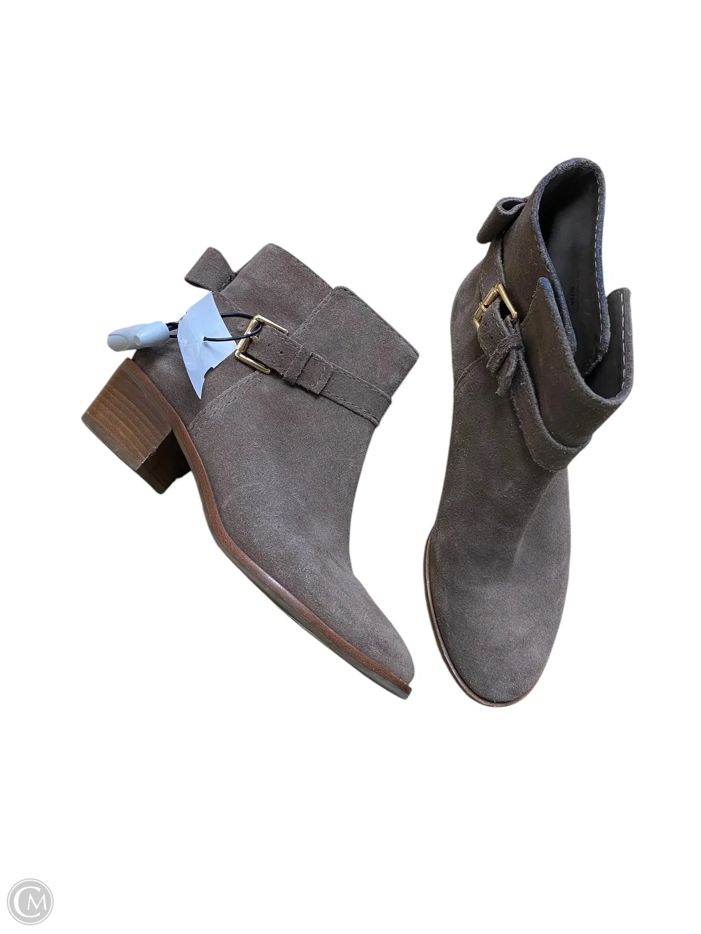 Boots Designer By Kate Spade In Grey, Size: 6.5