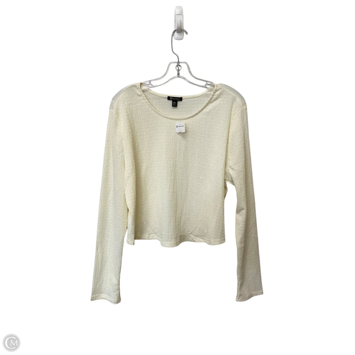 Top Long Sleeve By Versona In Cream, Size: Xxl
