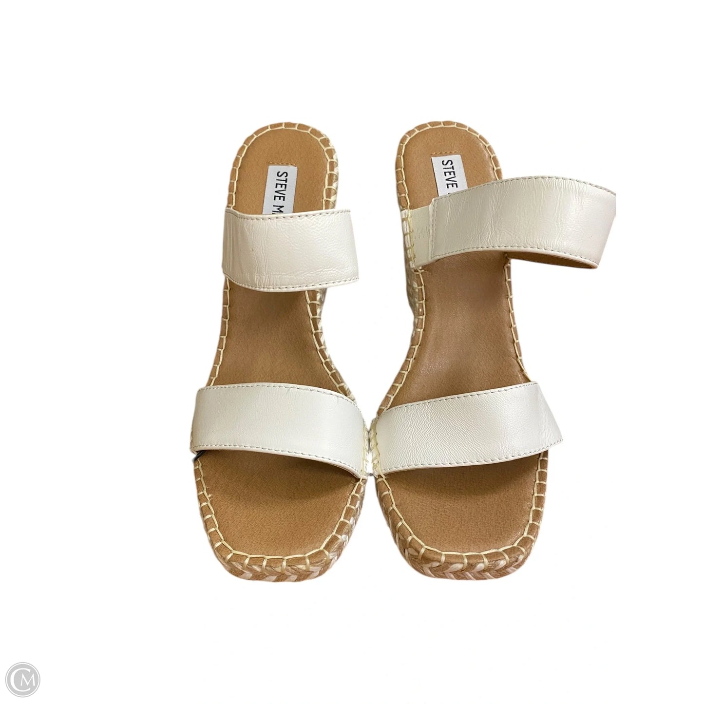 Sandals Heels Wedge By Steve Madden In Cream, Size: 8
