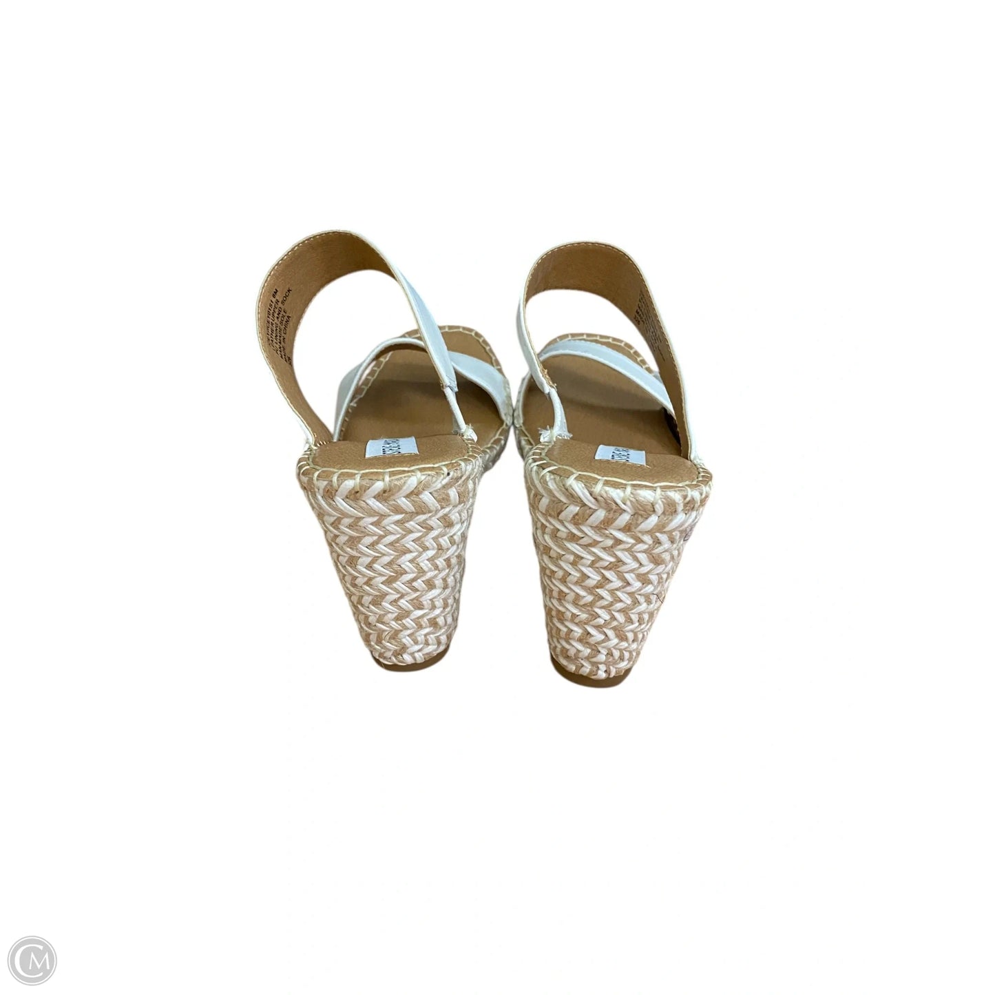 Sandals Heels Wedge By Steve Madden In Cream, Size: 8