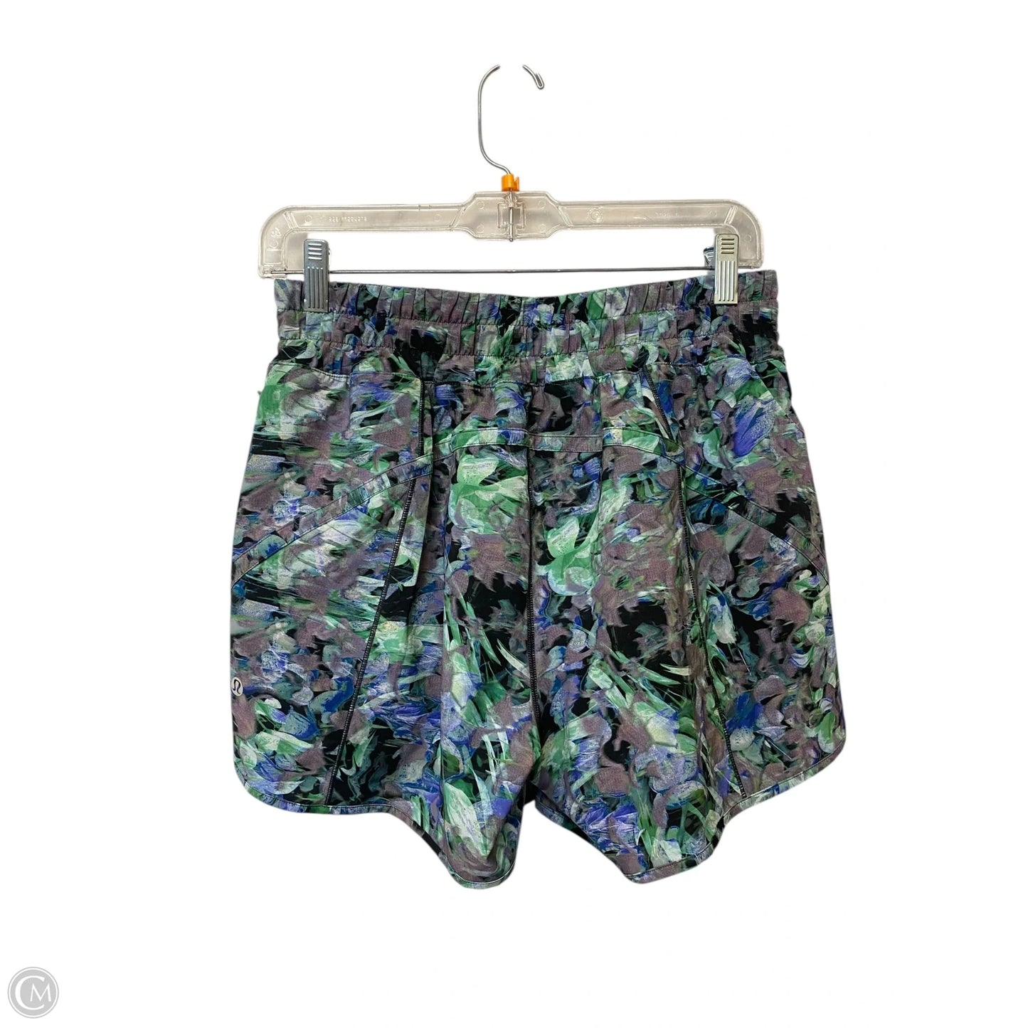 Athletic Shorts By Lululemon In Blue & Green, Size: 8