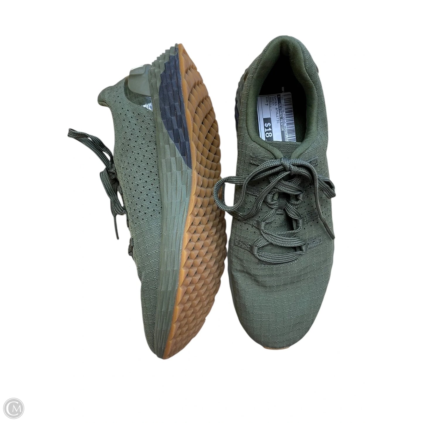 Shoes Athletic By Clothes Mentor In Green, Size: 7