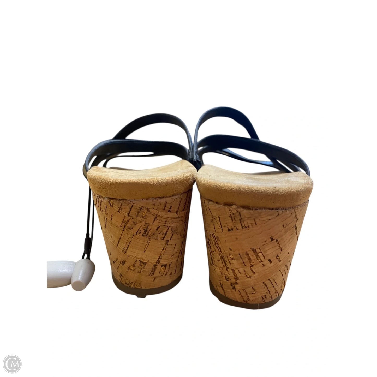 Sandals Heels Wedge By Clothes Mentor In Black & Brown, Size: 9.5