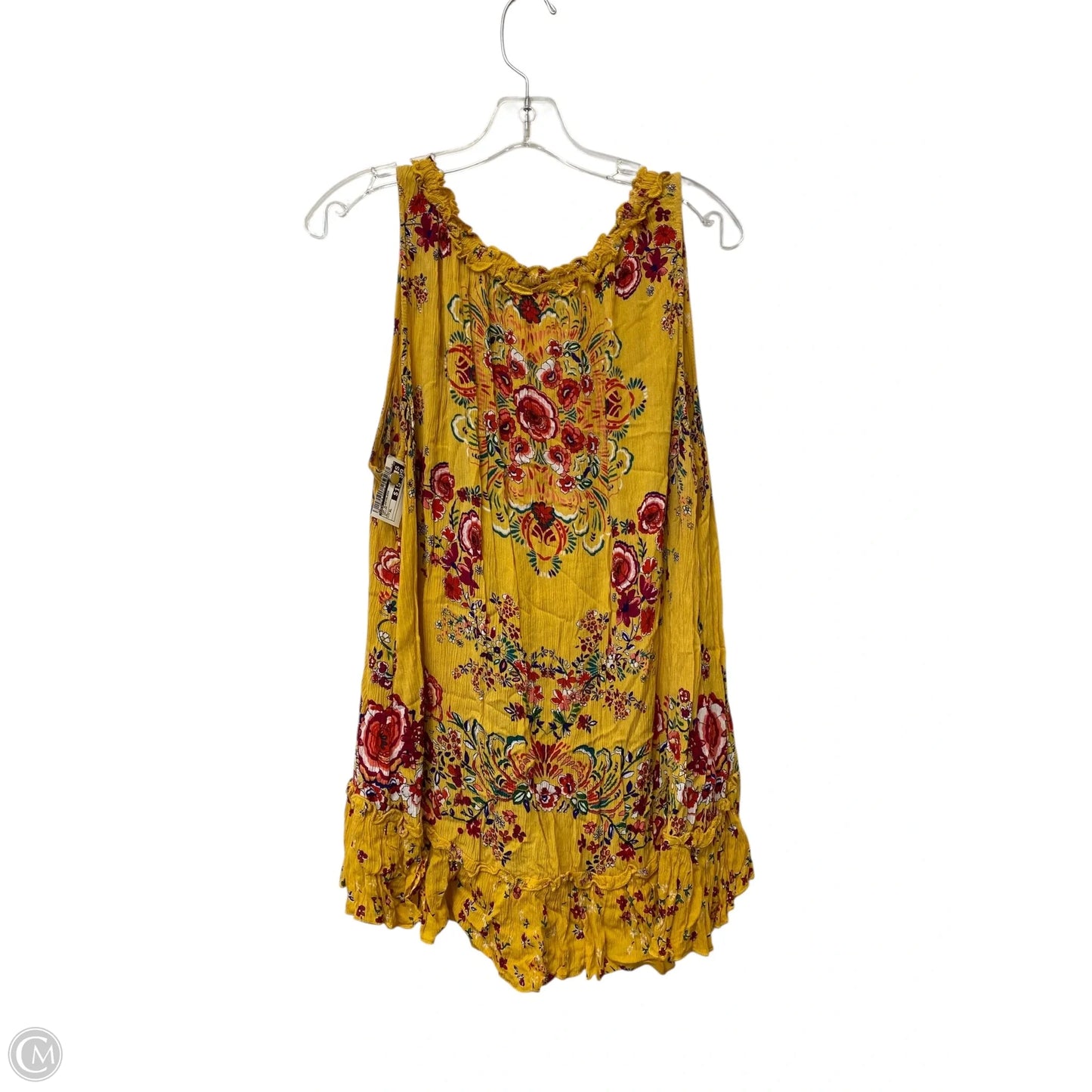 Top Sleeveless By Bila In Yellow, Size: Xl