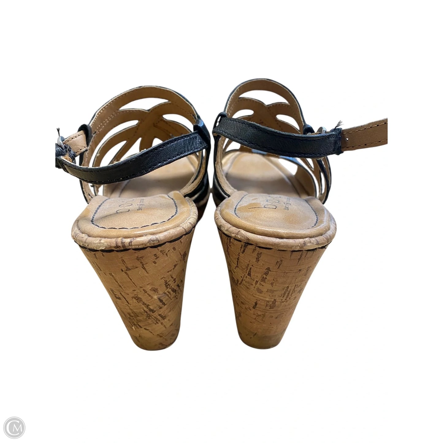 Shoes Heels Wedge By Born In Black & Brown, Size: 9